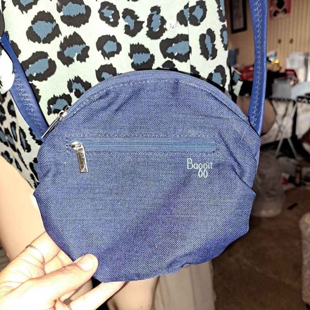 Bright Blue Round Crossbody Purse